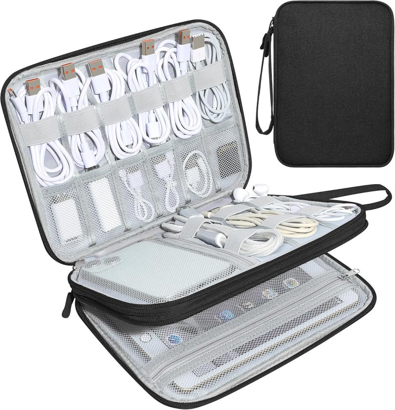 CILLA Electronics Organizer Travel, Travel Cord Organizer Case, Compact Electronics Accessories Bag for Cable, Cord, Charger, Phone - Image 1